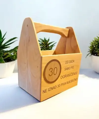 Ručno rađena drvena gajba za pivo - Personalizirani poklon