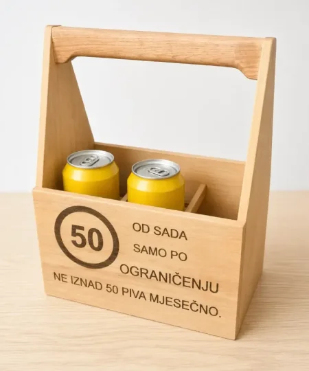 Ručno rađena drvena gajba za pivo - Personalizirani poklon