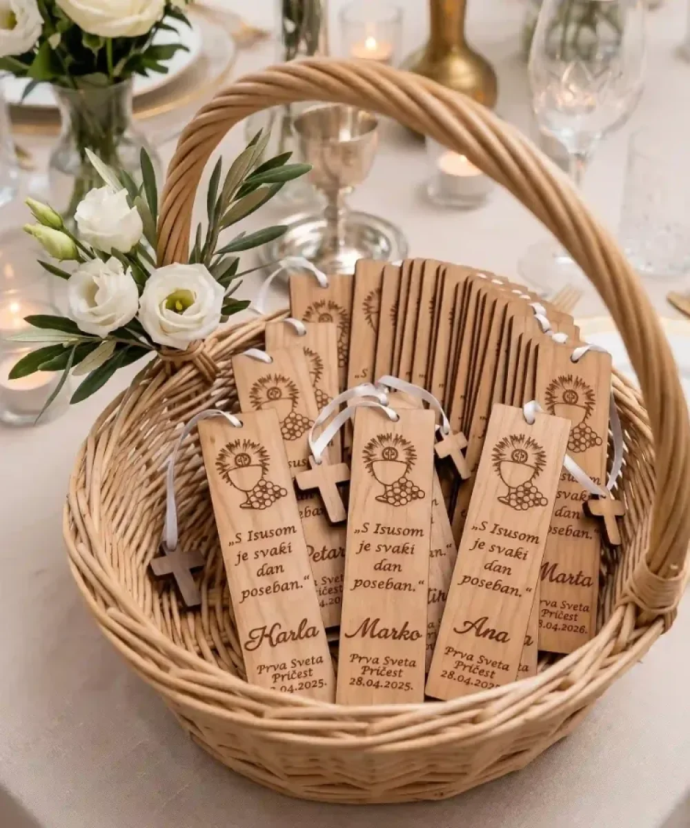 Drvene zahvalnice za krštenje