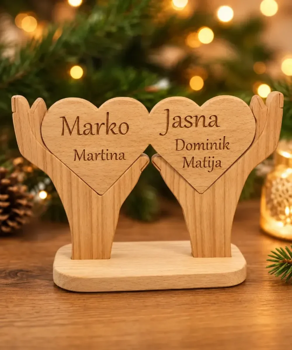 Personalizirana dekoracija srce za godišnjicu braka roditelja