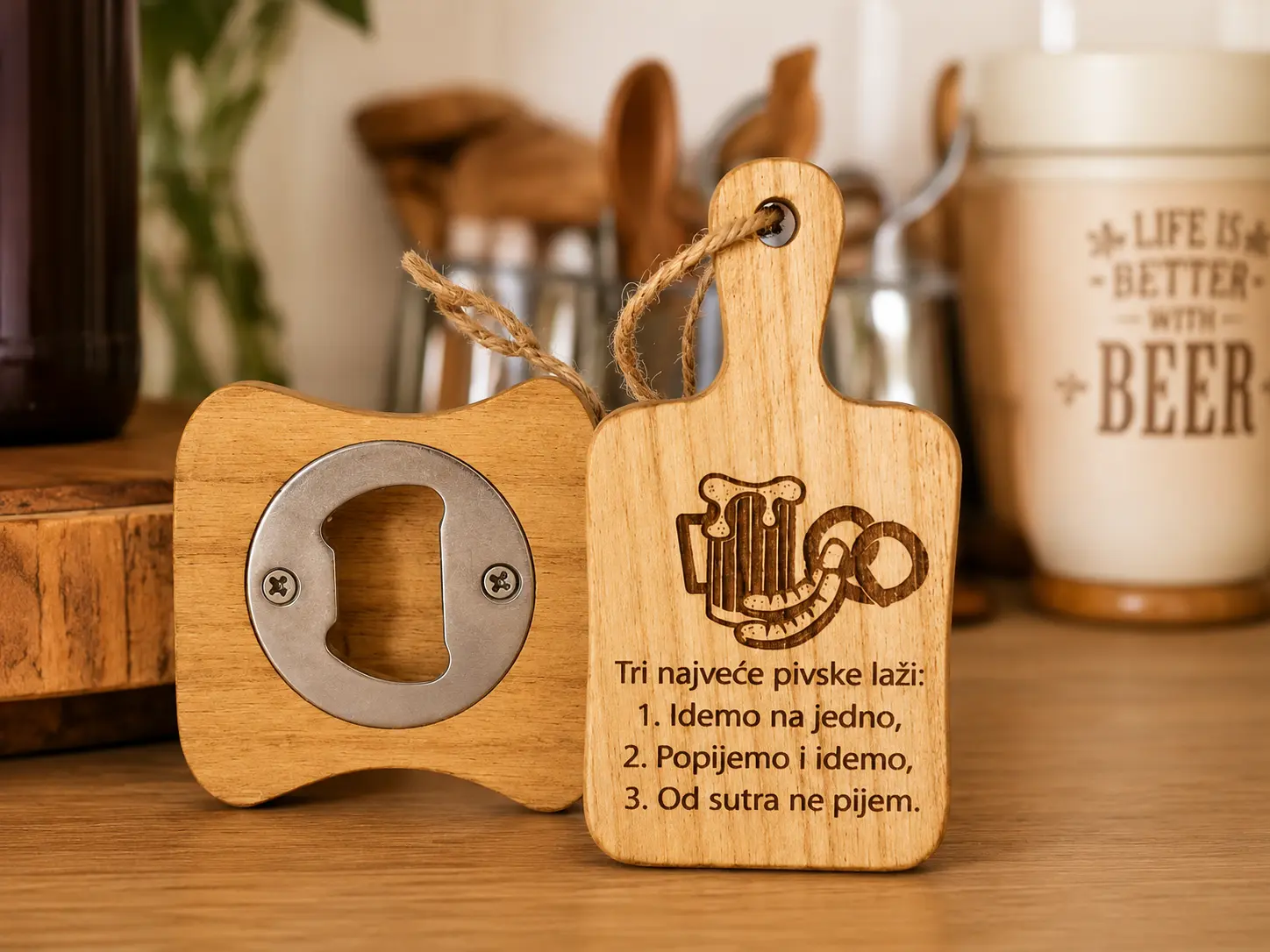 Personalizirani otvarač za boce poklon za kuma